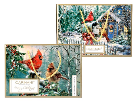 Komplet Carmani 2 kubki kubek na święta zimowe ptaszki