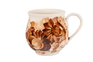 Kubek Mieroszów malowane brązowe kwiat do herbaty