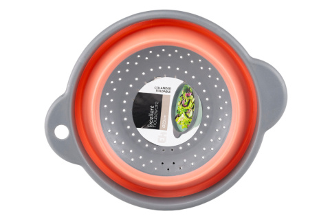 Silikonowy durszlak cedzak sitko do makaronu składane róż