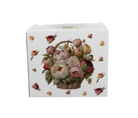 Wielki kubek kubas jumbo xxl prezent piwonie kosz kwiatów