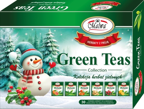 BOMBONIERKA ZIELONA MALWA HERBATA GREEN NA PREZENT