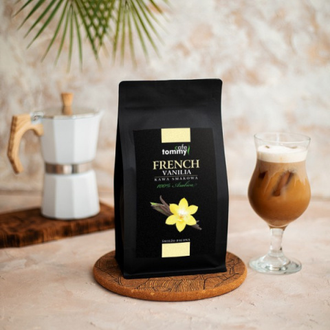 Kawa smakowa french vanilia ziarnista 1kg Tommy na prezent