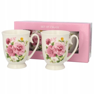 Komplet dwóch kubków porcelana Livello kwiaty na prezent