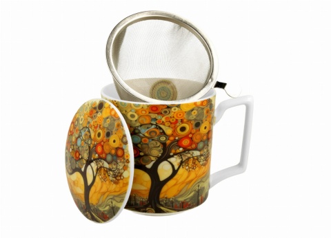 Zestaw kubek zaparzacz do herbaty modern tree prezent drzewo