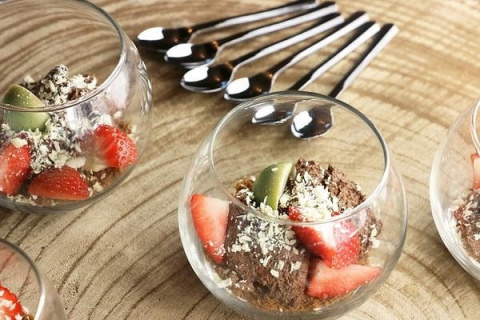 Szklana kula świecznik ozdoba naczynie na wosk kwiaty