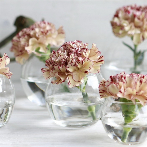 Szklana kula świecznik ozdoba naczynie na wosk kwiaty