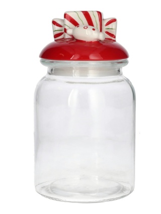 Szklany słoik z pokrywką do kuchni łazienki cukierek 0,95l