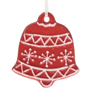 Zawieszka na choinkę bombka dzwonek ozdoba święta ceramika