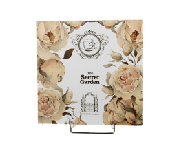 Komplet dwa talerze deserowe porcelana roses white róże