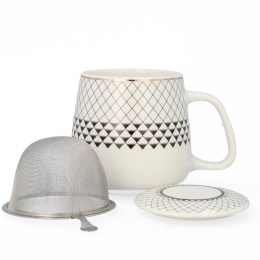 Zestaw kubek z sitkiem filtr livello na prezent geometria