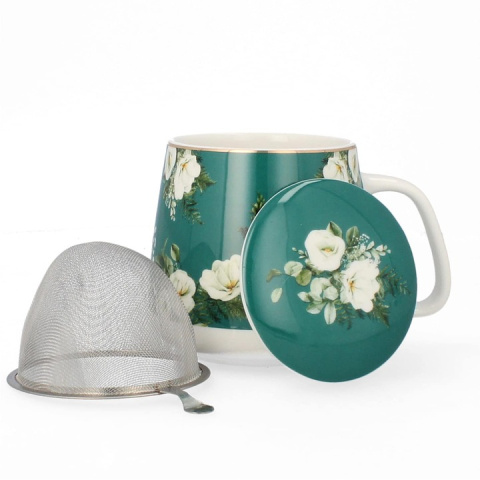 Zestaw kubek z zaparzaczem filtr livello na prezent kwiaty