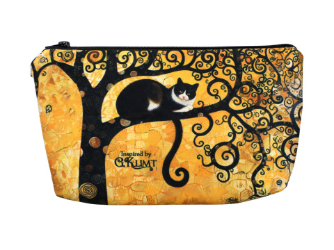 Duża kosmetyczka na kosmetyki Klimt carmani kot drzewo