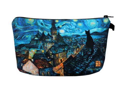 Duża kosmetyczka inspirowana V. Van Goghiem carmani kot