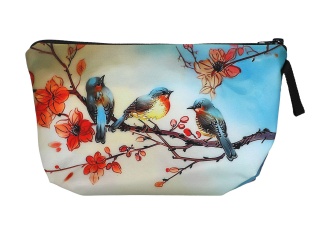 Duża kosmetyczka na kosmetyki carmani ptaszki Lozano bag