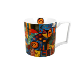 Wielki kubek modern cat kot na prezent dla mężczyzny duo