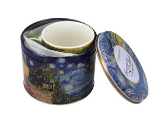 Duży kubek w puszce do herbaty Van Gogh Irysy Carmani