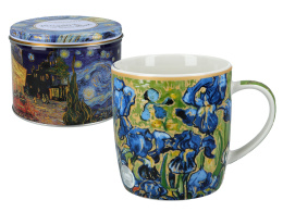 Duży kubek w puszce do herbaty Van Gogh Irysy Carmani