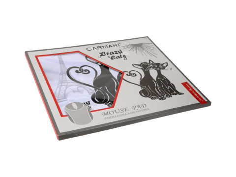 Podkładka pod mysz komputerową carmani koci świat Paryż