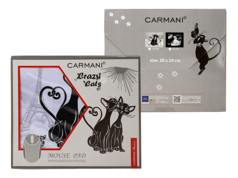 Podkładka pod mysz komputerową carmani koci świat Paryż