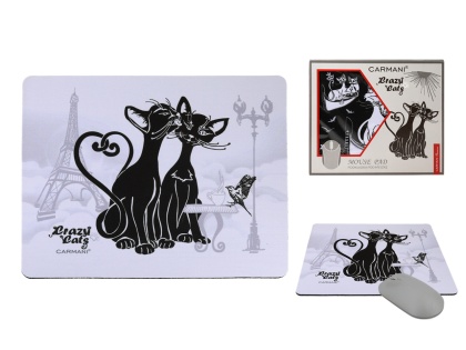 Podkładka pod mysz komputerową carmani koci świat Paryż