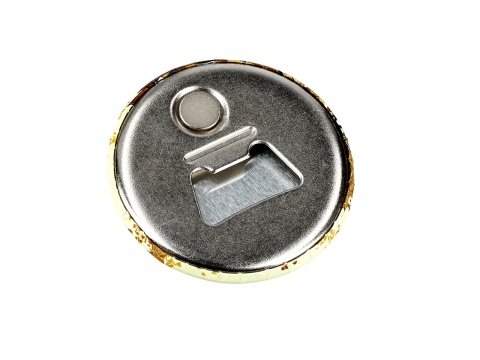 Okrągły otwieracz do butelek magnes Klimt Adela carmani