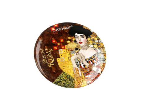 Okrągły otwieracz do butelek magnes Klimt Adela carmani