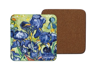 Podkładki korkowe 6 szt pod filiżankę kubek Van Gogh Irysy