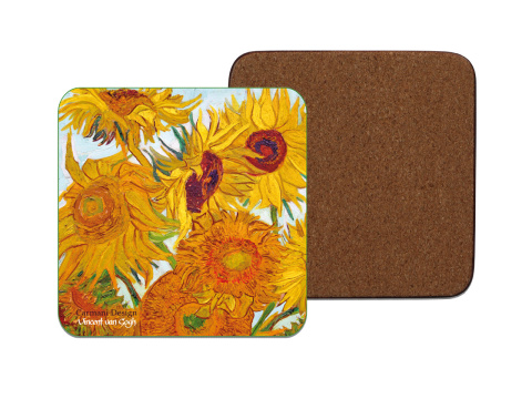 Podkładki korkowe 6 szt kubek Gogh słoneczniki carmani