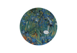 Szklany talerz z łopatką carmani Gogh Irysy na ciasto