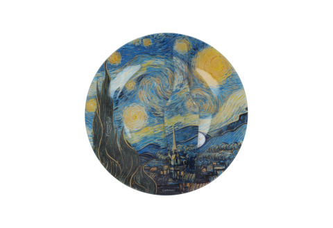 Talerz okrągły z łopatką carmani Gogh Gwiaździsta noc