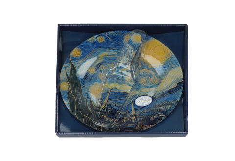 Talerz okrągły z łopatką carmani Gogh Gwiaździsta noc