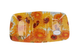 Talerz szklany dekoracyjny Carmani Van Gogh Słoneczniki