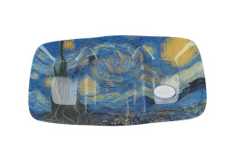 Talerz szklany dekoracyjny Carmani Gogh Gwiaździsta noc