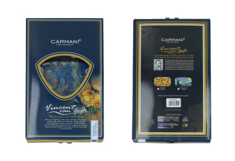 Talerz szklany dekoracyjny Carmani Gogh Gwiaździsta noc