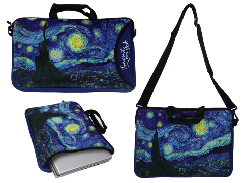 Torba na laptopa Van Gogh Gwiaździsta noc carmani na ramię