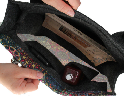 Torebka na ramię Bertoni filcowa city torebka Valencia