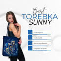 Torba na ramię shopper miejska Sunny Midnight Bertoni kwiat