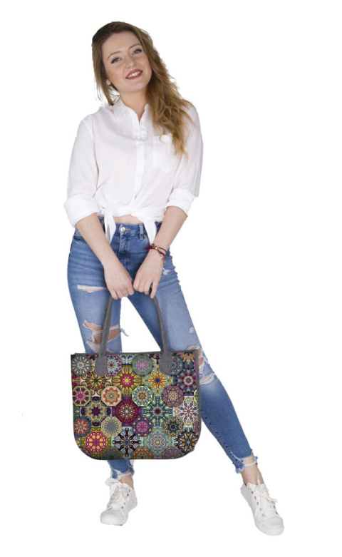 Torebka na ramię Bertoni filcowa torba Valencia lady bag