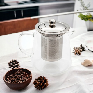 Dzbanek do herbaty z zaparzaczem 0,6 l czajnik szklany