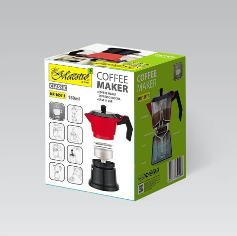 Kawiarka zaparzacz do kawy aluminium 150ml expres MR1657-3