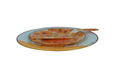 Komplet deserowy 8 el carmani Gogh Słoneczniki łopatka