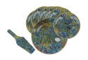 Zestaw deserowy 8 el carmani Gogh Irysy łopatka talerz