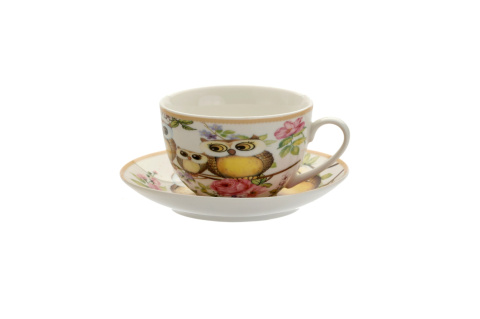 Filiżanki do herbaty sowy porcelana komplet do kawy