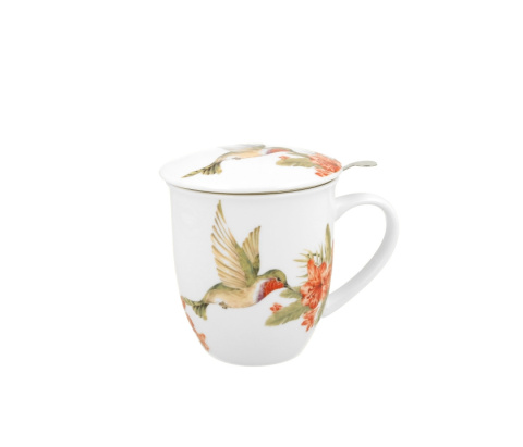 Kubek sitko filtr zestaw dla mężczyzny koliber ptasi świat