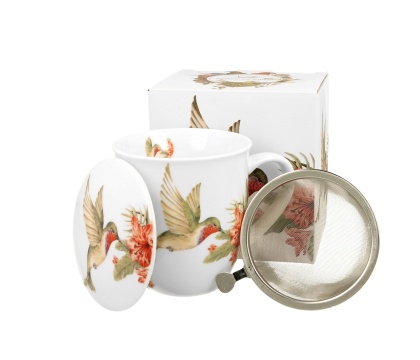 Kubek sitko filtr zestaw dla mężczyzny koliber ptasi świat