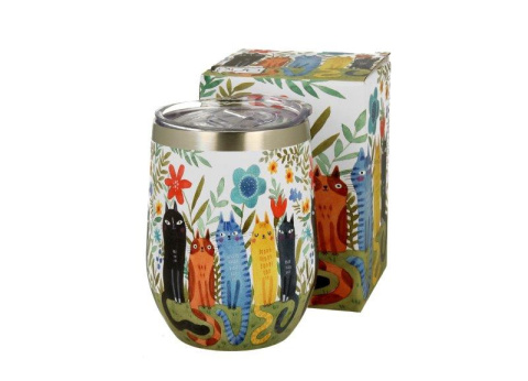 Kubek termiczny na herbatę termos koci świat koty ogrodowe