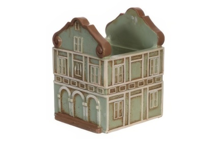 Osłonka doniczka ceramiczna na kwiaty domek dekoracja morski