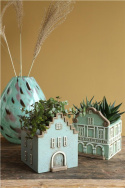 Osłonka doniczka ceramiczna na kwiaty domek ozdoba morski