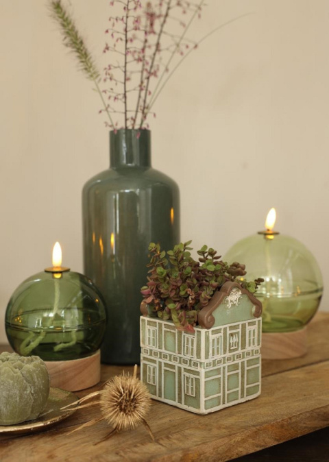 Osłonka doniczka ceramiczna na kwiaty domek dekoracja morski