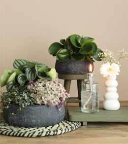 Butelka wazon świecznik bezbarwny 15,5 cm ozdoba szklana